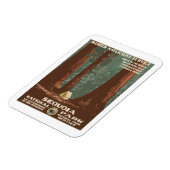 Sequoia National Park USA Vintage Travel Poster Magnet (Linke Seite)