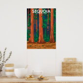 Sequoia National Park Vintage Travel Poster (Küche)