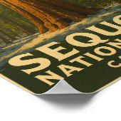 Sequoia National Park Vintage Travel Poster (Ecke)