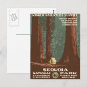 Sequoia National Park Vintage Travel Poster Postkarte (Vorne/Hinten)
