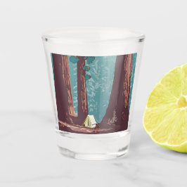 Sequoia National Park Zelt Camping Schnapsglas