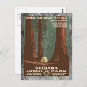 Sequoia National ParkVintage - Reise Postkarte (Vorne/Hinten)