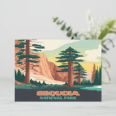Sequoia Nationalpark Bäume Berge Einladung (Stehend Vorderseite)