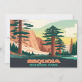Sequoia Nationalpark Bäume Berge Einladung (Rückseite)