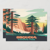 Sequoia Nationalpark Bäume Berge Einladung (Vorne/Hinten)