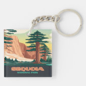 Sequoia Nationalpark Bäume Berge Schlüsselanhänger (Rückseite)