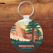 Sequoia Nationalpark Bäume Berge Schlüsselanhänger (Vorderseite)