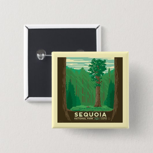 Sequoia-Nationalpark Button (Vorne & Hinten)