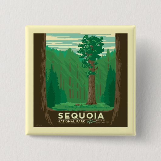 Sequoia-Nationalpark Button (Vorderseite)