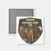 Sequoia Nationalpark California Magnet (Vorderseite/Rückseite)