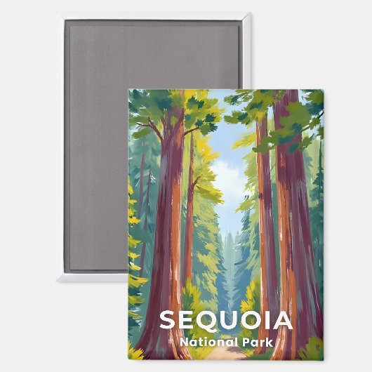 Sequoia-Nationalpark | California Travel Magnet (Vorderseite/Rückseite)