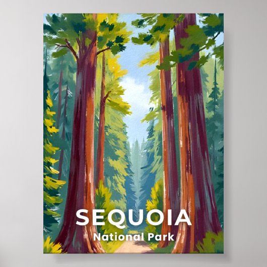Sequoia-Nationalpark | California Travel Poster (Vorne)