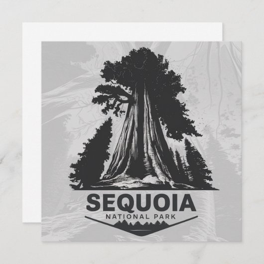 Sequoia-Nationalpark Feiertagskarte (Vorne/Hinten)