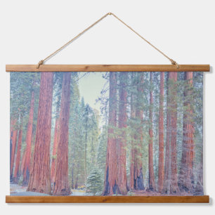 Sequoia Nationalpark Forest Landschaft Wandteppich Mit Holzrahmen