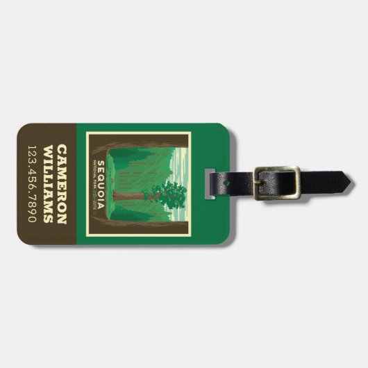 Sequoia-Nationalpark Gepäckanhänger (Vorderseite horizontal)