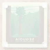 Sequoia-Nationalpark Glasuntersetzer (Rückseite)