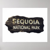 Sequoia Nationalpark Holzschild Poster (Vorne)