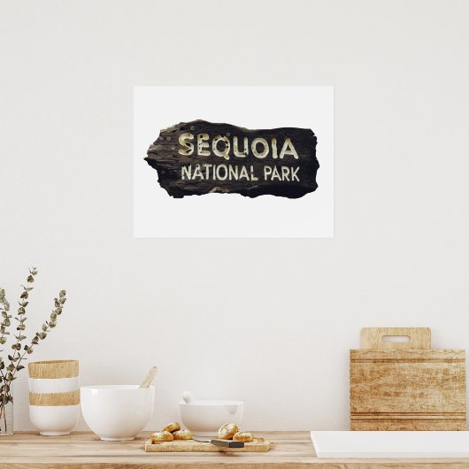Sequoia Nationalpark Holzschild Poster (Küche)