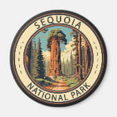 Sequoia Nationalpark Illustration Magnet (Vorne)