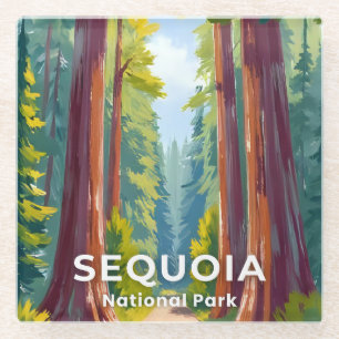 Sequoia-Nationalpark   Kalifornien Reise Glasuntersetzer