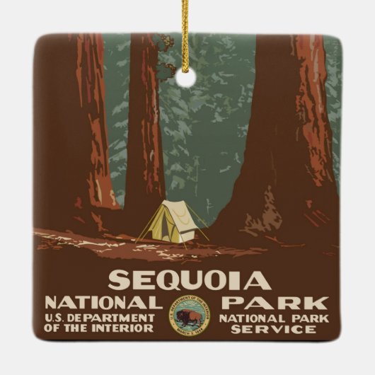 Sequoia-Nationalpark Keramikornament (Rückseite)