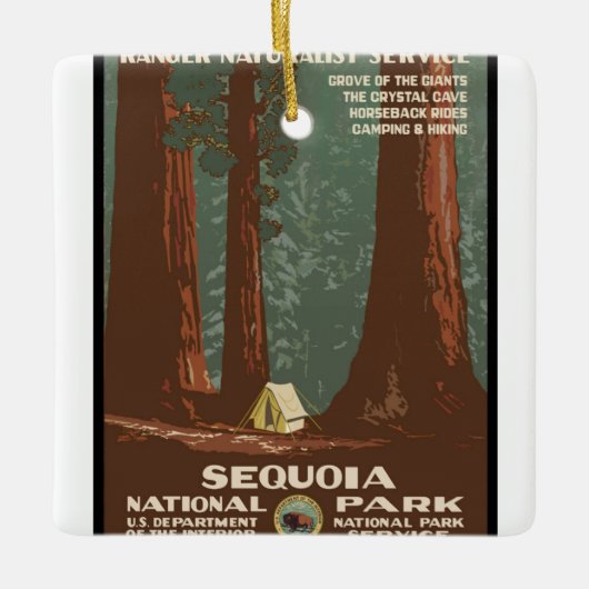 Sequoia-Nationalpark Keramikornament (Vorderseite)