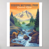 Sequoia Nationalpark Litho Artwork Poster (Vorne)