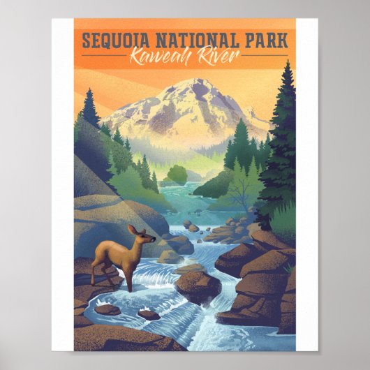 Sequoia Nationalpark Litho Artwork Poster (Vorne)