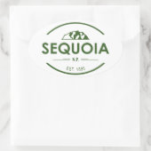 Sequoia-Nationalpark Ovaler Aufkleber (Tasche)
