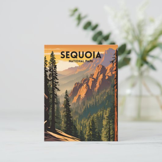 Sequoia-Nationalpark Postkarte (Stehend Vorderseite)