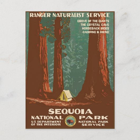 Sequoia-Nationalpark Postkarte (Vorderseite)