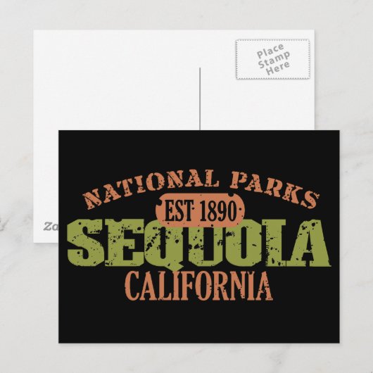 Sequoia-Nationalpark Postkarte (Vorne/Hinten)