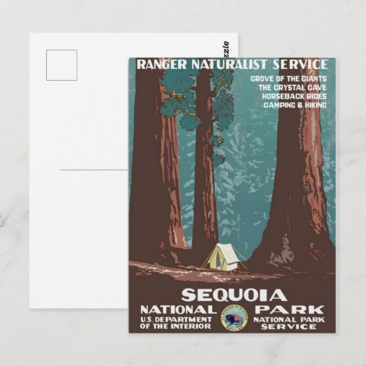 Sequoia-Nationalpark Postkarte (Vorne/Hinten)