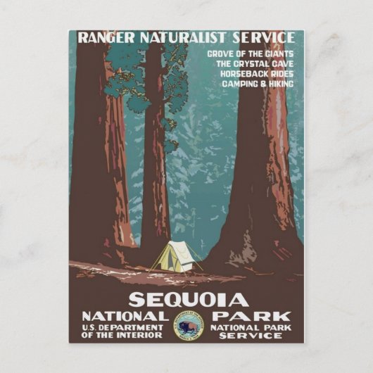 Sequoia-Nationalpark Postkarte (Vorderseite)