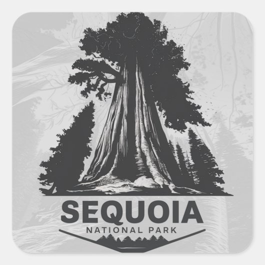 Sequoia-Nationalpark Quadratischer Aufkleber (Vorderseite)