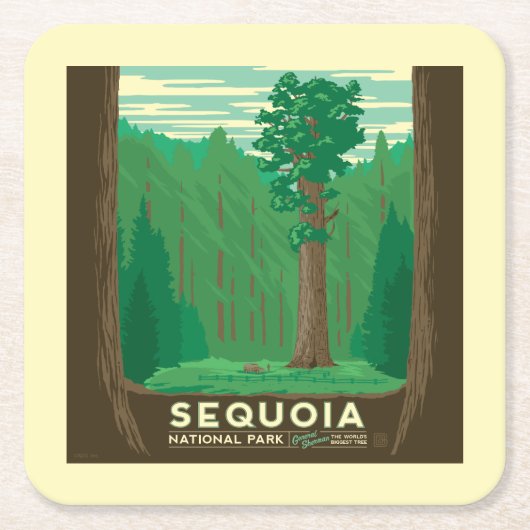 Sequoia-Nationalpark Rechteckiger Pappuntersetzer (Vorderseite)