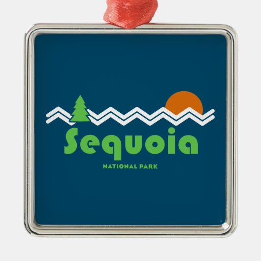 Sequoia Nationalpark Retro Ornament Aus Metall (Vorne)