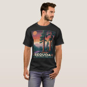 Sequoia Nationalpark Retro Sunset Landschaft Graph T-Shirt (Vorne ganz)