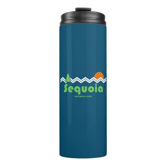 Sequoia Nationalpark Retro Thermosbecher (Vorderseite)