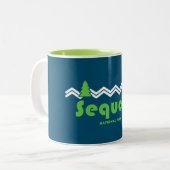 Sequoia Nationalpark Retro Zweifarbige Tasse (Vorderseite Links)