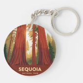 Sequoia Nationalpark Riesenbäume Schlüsselanhänger (Rückseite)