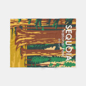 Sequoia Nationalpark Riesengebirge Sequoia Bäume V Fleecedecke (Vorderseite (Horizontal))