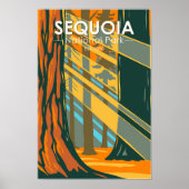 Sequoia Nationalpark Riesengebirge Sequoia Trees Poster (Vorne)