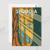 Sequoia Nationalpark Riesengebirge Sequoia Trees Postkarte (Vorne/Hinten)