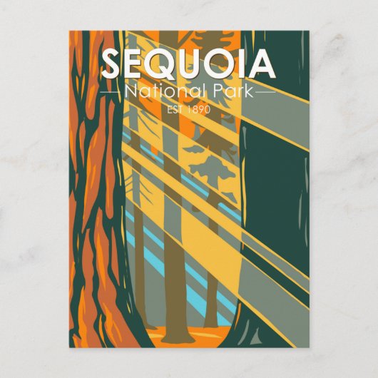 Sequoia Nationalpark Riesengebirge Sequoia Trees Postkarte (Vorderseite)