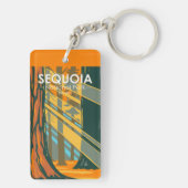 Sequoia Nationalpark Riesengebirge Sequoia Trees Schlüsselanhänger (Rückseite)
