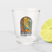 Sequoia Nationalpark Riesengebirge Sequoia Trees Schnapsglas (Vorderseite)