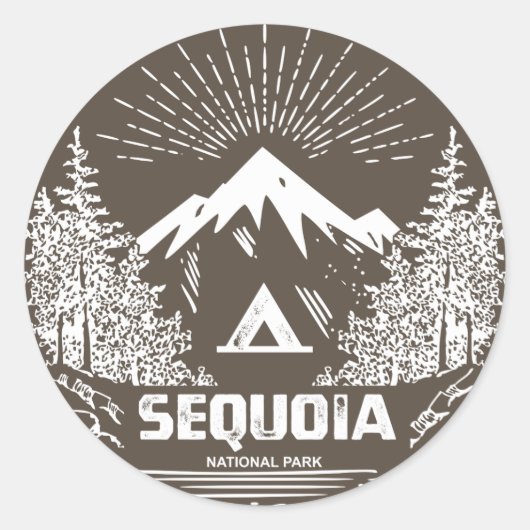 Sequoia-Nationalpark Runder Aufkleber (Vorderseite)