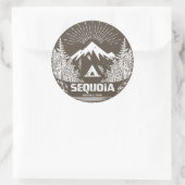 Sequoia-Nationalpark Runder Aufkleber (Tasche)