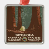 Sequoia-Nationalpark Silbernes Ornament (Vorne)